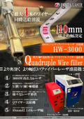 12mm幅設定＆ワイヤー4本同時送給＆より幅広い溶接が可能なHW-3000とクワドラプルワイヤー送給機