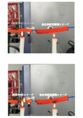 Comparison of 30-second combustion tests: PET vs. proprietary innovative sleeve