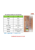 GAM AL8 Casting Conditions