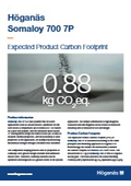 Somaloy 700 7P カーボンフットプリント（CO2排出量）