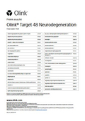 Olink Target 48 Neurodegenation アッセイ（タンパク）リスト