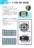 V-type unit heater for factory and facility heating