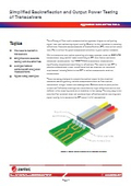 Simplified Backrefrection and Output Power Testing of Transceive