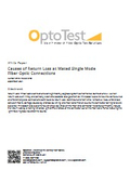 Causes of Return Loss at Mated Single Mode Fiber Optic Connction
