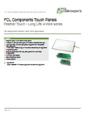 Resistive membrane type 4-wire lightweight touch panel