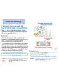 Tohoku University Technology: Calcium battery and its electrolyte and composition : T20-1055