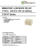 Silent Relay for Automotive Electrical Equipment 'FTR-P7'