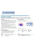 Tohoku Univ. Technology :Solution for 3rd order and higher nonlinear transformation, etc. by quantum annealing :T19-377_T22-237