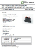 DC High Voltage Relay 'FTR-E1J' (Tab Terminal/Screw Mount Type)