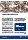 Powders for filtration media
