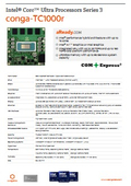 conga-TC1000r：COM Express Type 6 堅牢版（インテル Core Ultra Series 3）