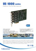 "UE-1000" series frame grabber with PCIe Gen2 support, expandable up to a maximum of 8 USB 3.0 ports.