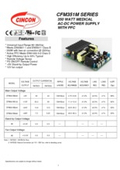 CFM351M Medical AC/DC Switching Power Supply Input 90V-264V Output 5V-48V 350W Embedded Power Supply