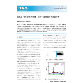 大気圧RBS分析の開発 &ndash;液体・湿潤試料の表面分析&ndash;