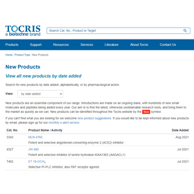 TOCRIS新製品サイト