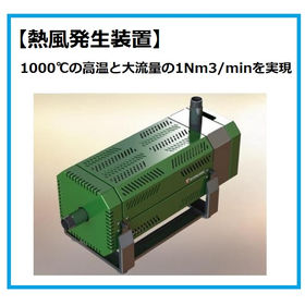 1000℃の高温と大流量の1Nm3/minを実現【熱風発生装置】