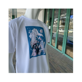 サンプルとして作成したTシャツ　イラスト：ノーコピーライトガール様