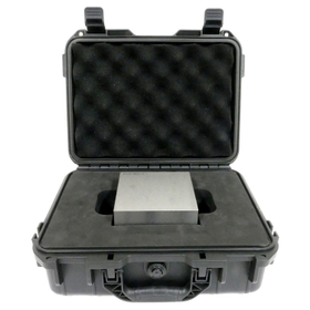 Includes carrying case.