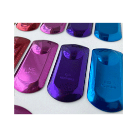 Indium mirror coating sample - Achieving a deep metallic luster and high-quality mirror appearance.