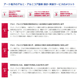 アート電子のアルミ・アルミコア基板 設計・実装サービスのメリット