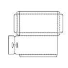 フック棚陳列専用の箱です。

構造・形状
販売店舗の陳列棚のフックに引っ掛けて吊るせる様に、穴等を開けたヘッターの付いた箱です。サック箱や横底貼箱の応用タイプで作られる事が多い箱です。
▶ サック箱のメリット・デメリット
▶ 地獄底箱のメリット・デメリット
▶ 底ワンタッチ箱（横底貼り箱）のデメリット・デメリット

主な用途
コンビニエンスストアや量販店等でよく見かけられます。