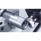Equipped with four CNC composite machining lathes, we achieve precision in hole and tap processing for covers, flanges, etc., through one-chucking machining (single-operation without removal), while also creating added value and achieving low costs through process consolidation.