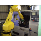 In NC lathe machining, we actively introduce robots for workpiece loading and unloading as well as transportation, promoting improvements in labor productivity and extending equipment operating hours through unmanned operation by utilizing various types of robots, such as vertical articulated robots and gantry loader robots.