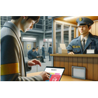 Smart at reception for FACTORYは、工場特有の受付業務に対応したiPad無人受付システムです。来訪目的や車両ナンバーなどの独自項目登録、予約来訪・当日受付・グループ受付に対応し、QRコード受付で来訪者対応を効率化。入退館履歴の自動記録、入館証発行、担当者への電話通知も可能です。事故や自然災害時には来訪者の所在確認にも活用でき、受付業務の省力化と安全管理、セキュリティ強化を支援します。
