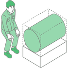 狭いところに、製品が傷つかないように移載したい