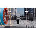 EV ⾞のモータなどを効率よく冷却して、温度調整することで効率向上にする電動式オイルポンプです。