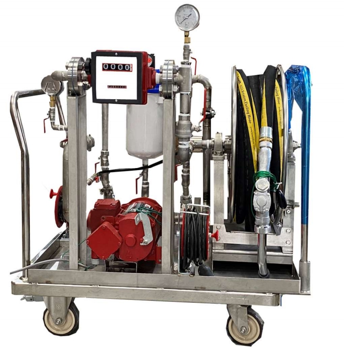 航空燃料電動給油台車装置