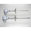 Flanged thermocouple and temperature measuring resistance body