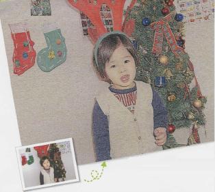 織物加工　デジタル写真織りシステム/オーダーメイド写真織り