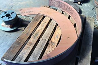 【耐摩耗鋼板HARDOX400】板厚6mm ロール曲げ加工実績