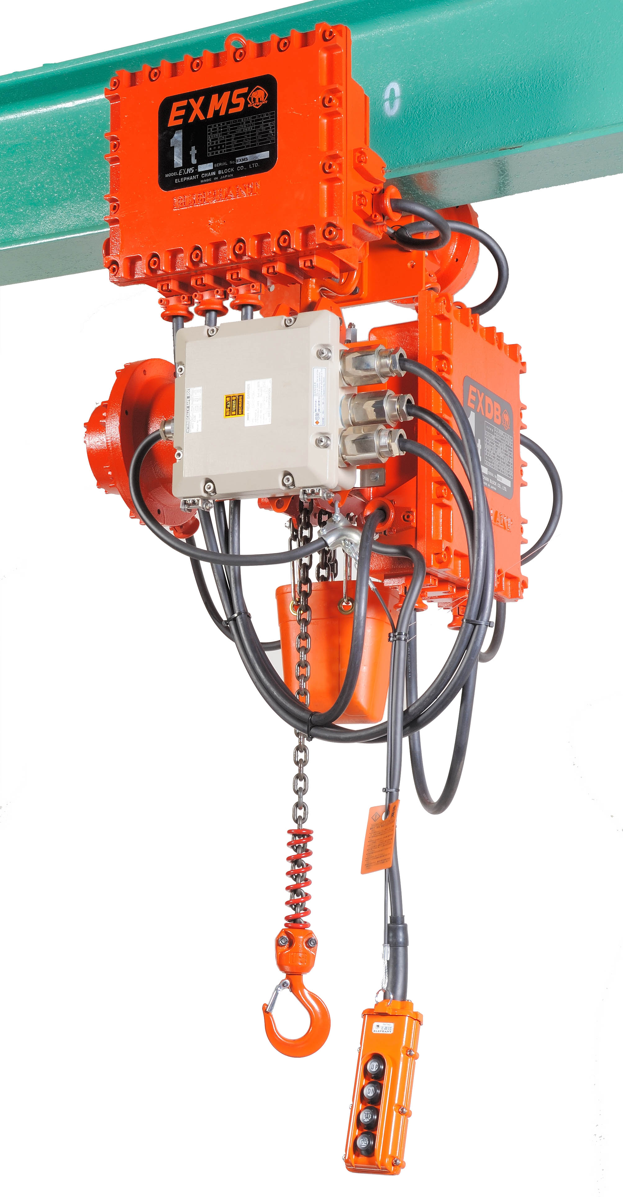 二葉製作所 (スピード) 電気トロリ付2速形電気チェーンブロック FHL-TS2.5T4M4PBS (定格