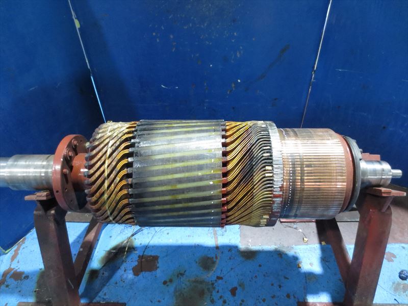 【電動機メンテナンス整備事例】直流電動機：電機子コイル巻替え