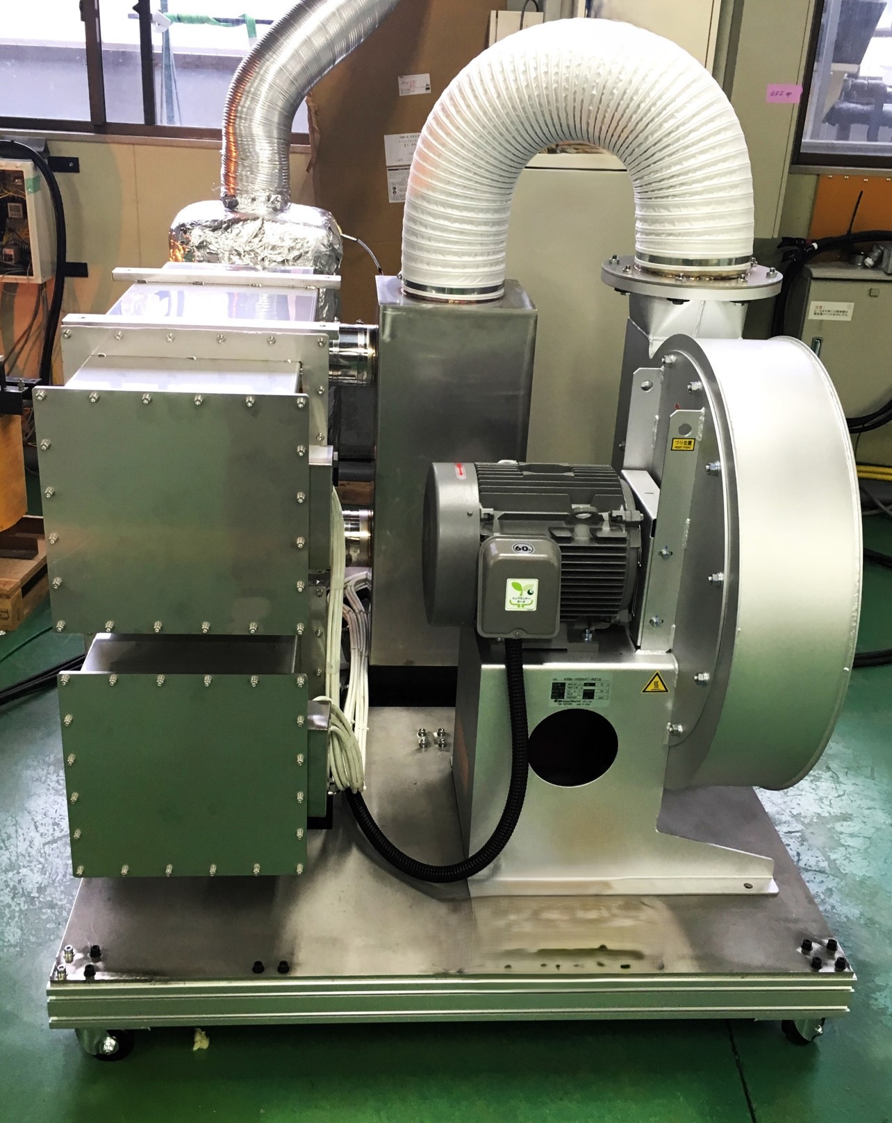 排熱エコノマイザー付き エアコン用空気加熱乾燥装置