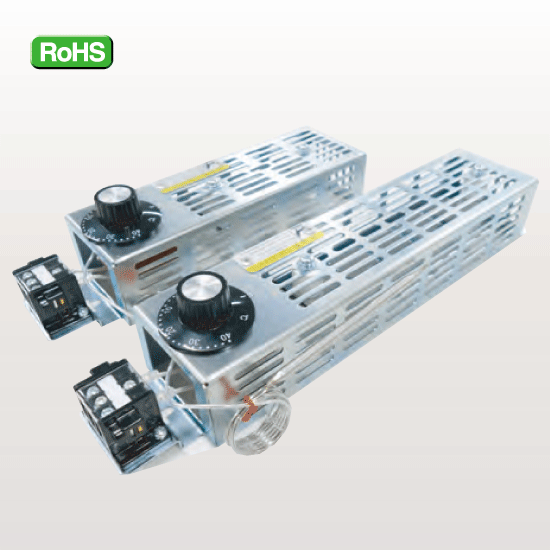 カバー付スペースヒーターミニマムタイプ2点止めサーモスタット付
