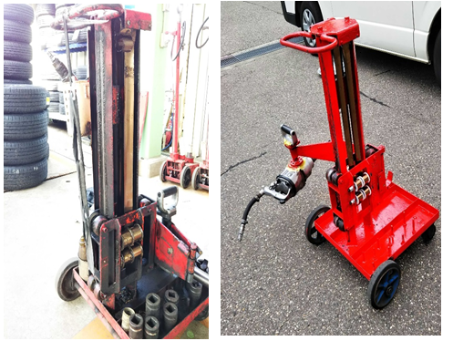 【課題解決事例】タイヤ専門店用作業機械の再生
