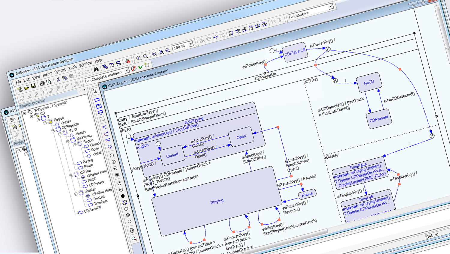 モデリング開発ツール IAR Visual State