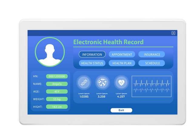 23.8" 医療カート用マルチタッチモニター MPOCm-W24