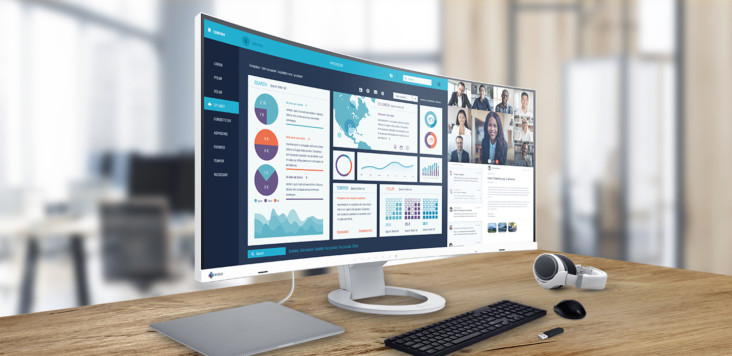ウルトラワイド曲面モニター『FlexScan EV3895』 | EIZO - Powered by