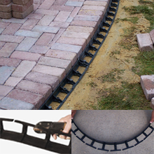 曲線施工が可能な見切り材　スナップエッジ