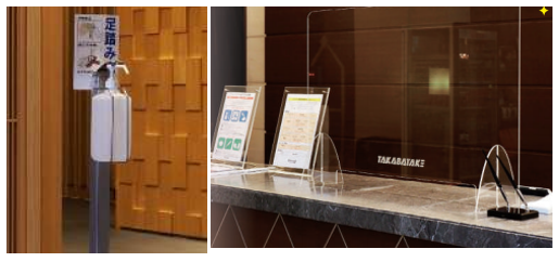 足踏み式除菌スタンド/ウイルス飛沫防護パネル