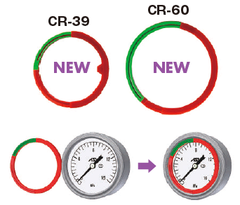 グリセリン圧力計用カラーリング『CR』