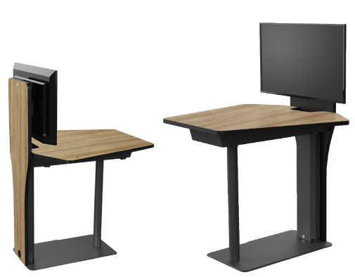 スタンディングテーブル『つながるステーション(木目)』