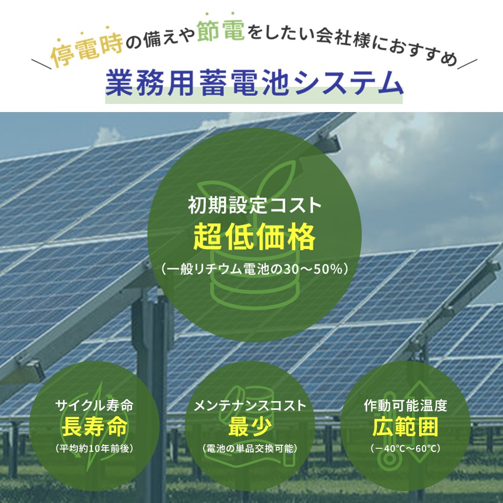 知らなきゃ損！低コストで高性能な新型蓄電池