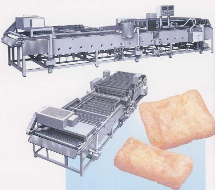 食品加工機械　完全浮かし揚げ 手揚風フライヤー