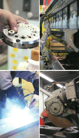 金属鋼板を使用した工作機械カバー