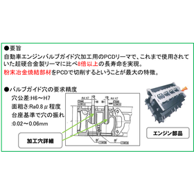 【鄭州ダイヤ】エンジンバルブガイド穴加工用　PCDリーマ